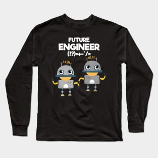 Future engineer with robots Long Sleeve T-Shirt